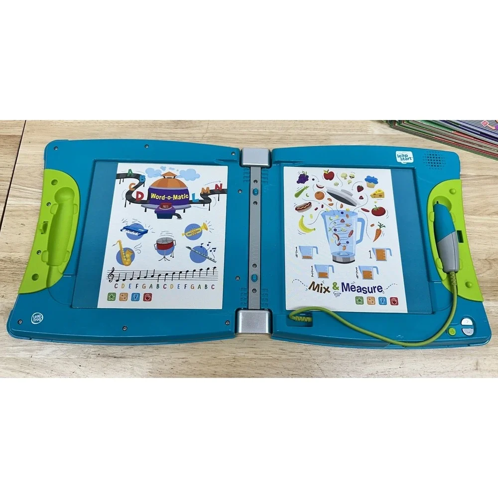 LeapFrog LeapStart Learning System & 5 Book Bundle Lot 1st Grade Math Science